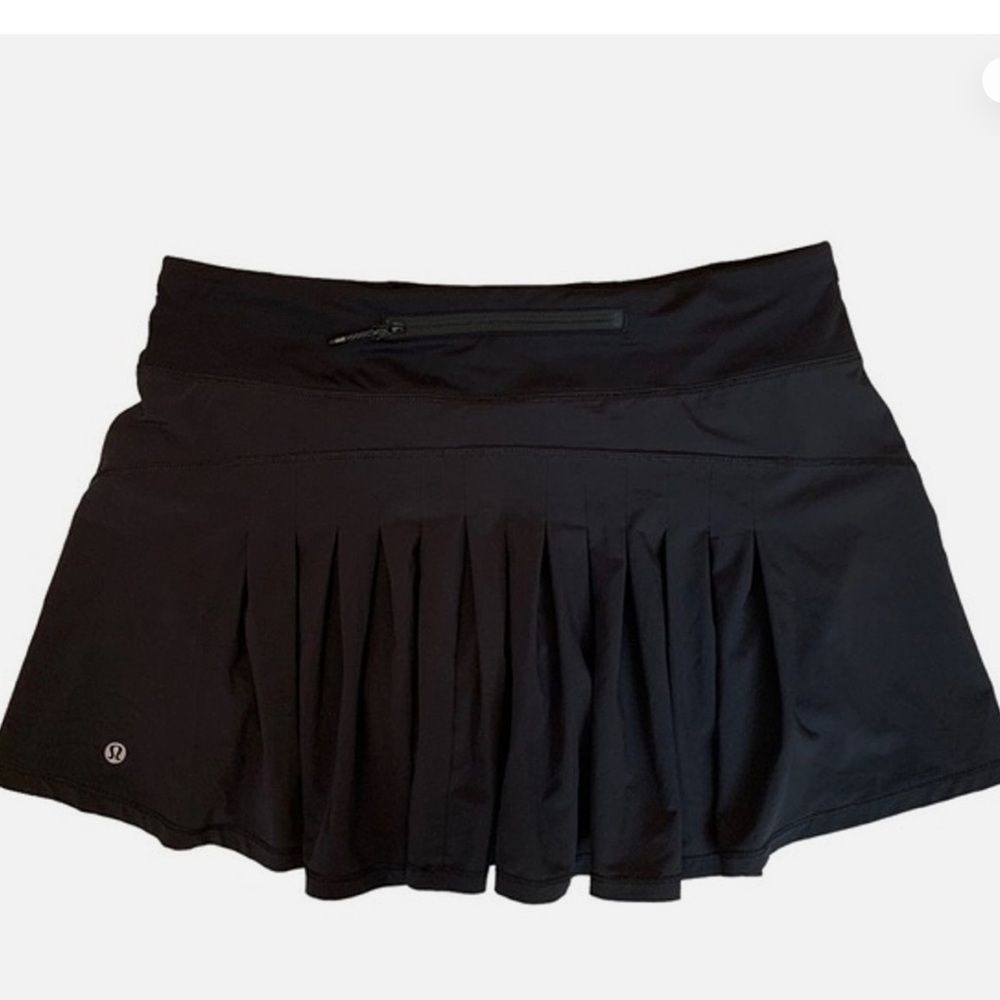 Lululemon Pace Rival Black Tennis Pleated Skort Size 4